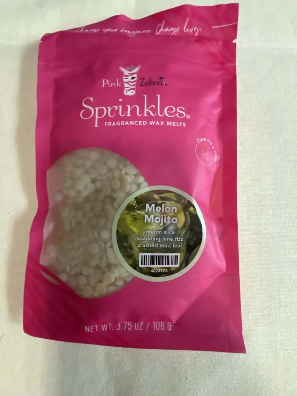 Pink Zebra Melón Mojito Sprinkles Fragranced Wax Melts 3.75 oz